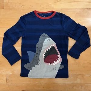 Mini Boden Boy’s Long Sleeve T-Shirt with Shark, 9-10y